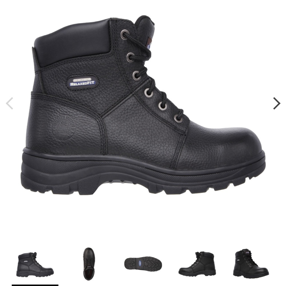 Sketchers Relaxed Fit Steel Toe Boots 7.5